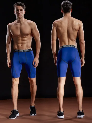 Vista 5 de NELEUS Paquete de 3 pantalones cortos de compresión para hombre