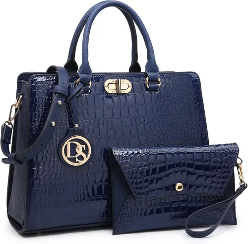 Vista 16 de Dasein Bolsos de Mano para Mujeres Carteras Bolsos de Trabajo para Damas Cartera Satchel Tote con Asa Superior Bolsos de Hombro con Clutch a Juego