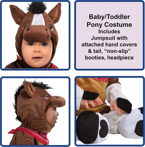 Vista 2 de Rubie's Mono y tocado de Poni Giddy-up para niños