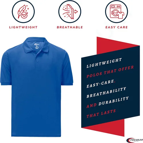 Vista 42 de Premium Wear - Camisetas tipo polo para hombre, con gran absorción de humedad