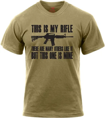 Vista 2 de Rothco Camiseta This is My Rifle, XL, Marrón Coyote