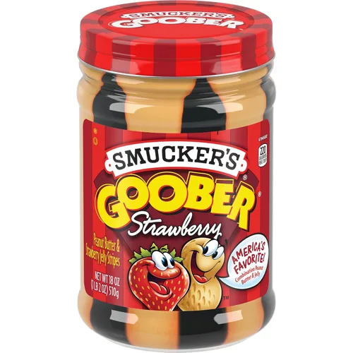 Vista 7 de Smucker's Goober Mantequilla de maní y rayas de jalea de uva, 18 onzas