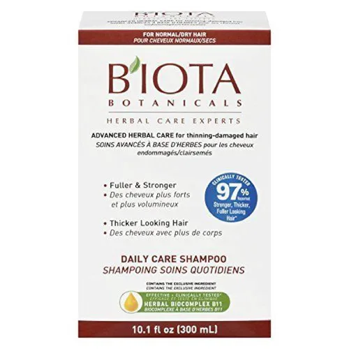 Vista 6 de B'iota Botanicals, Herbal Care Experts, Shampoo para el cuidado diario para cabello delgado normal/seco, 10.1 oz, paquete de de 2