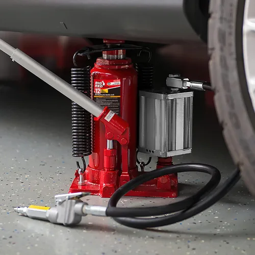 Vista 5 de Big RED TA91206-1 Torin Gato hidráulico de botella de aire de 12 toneladas con bomba de aleación de aluminio/gato neumático de elevación rápida