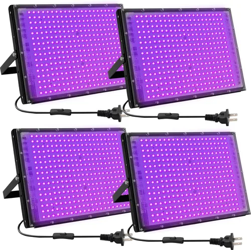 Vista 9 de 50W luces negras LED para fiesta brillante, IP65 impermeable luz negra UV reflector 395nm foco de luz negra púrpura lámpara de luz UV fluorescente