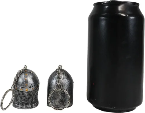 Vista 8 de Ebros Gift Paquete de 4 llaveros escultóricos de caballeros medievales de la cruz de los templarios cruzados cruzados, paquete de 4 figuras