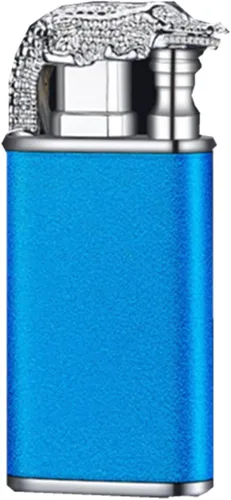 Vista 9 de Encendedor mágico de cocodrilo de doble llama, encendedor de doble arco recargable, encendedor de arco para exteriores, impermeable, resistente al