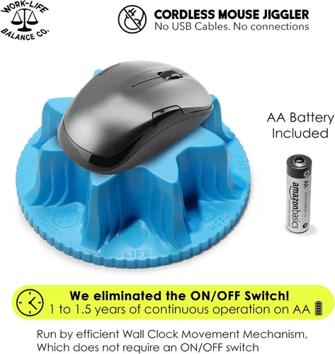 Vista 9 de Jiggler mecánico de ratón, sin USB, dispositivo inalámbrico indetectable, sin software. El mouse movedor aleatorio mantiene despierta, silencioso