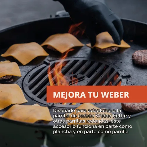 Vista 5 de Descubre los mejores accesorios para parrilla Weber para cocinar al aire libre definitiva, inserto de repuesto de rejilla de parrilla de 22 pulgadas