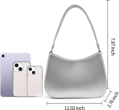 Vista 6 de PS PETITE SIMONE Alicia - Bolsos pequeños de hombro para mujer, mini-monedero hobo bolsos de cuero para mujer