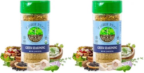 Vista 9 de Mezcla orgánica de condimentos griegos – It's Greek To Me por Flavor Seed, hierbas mediterráneas y especias para giroscopio, tzatziki y kebab, apto