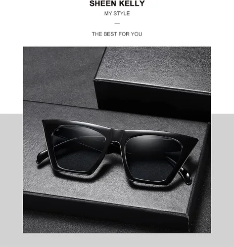 Vista 6 de Flat Top Gafas de sol para hombres mujeres Retro Designer Square Succinct Style gafas de sol lente transparente UV400