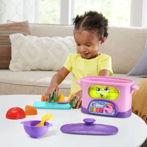 Vista 4 de LeapFrog Choppin' Fun - Olla de aprendizaje, color rosa
