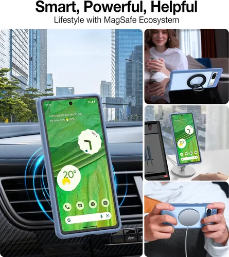 Vista 3 de TORRAS Magnetic Guardian - Funda diseñada para Google Pixel 7a [probada contra caídas de grado militar] [compatible con MagSafe] Funda delgada