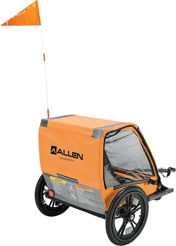 Vista 2 de Allen Remolque de bicicleta deportivo Hi-Viz para 2 niños, modelo ET2