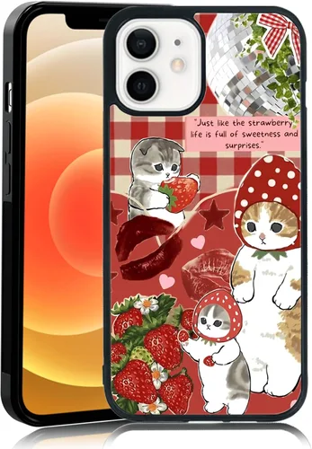 Vista 116 de Elegante funda de teléfono con diseño de gato Marie compatible con iPhone 11, funda de encaje dorado para iPhone, a prueba de golpes, rosa fucsia