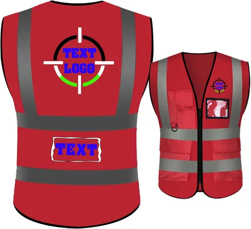 Vista 12 de Personalized High Reflective Safety Vest Custom Hi Vis Safety Vest Men Women Construction Workwear Security Vest
