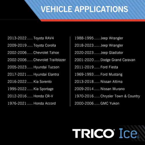 Vista 8 de TRICO ICE Limpiaparabrisas 13.0 pulgadas Compatible con modelos seleccionados de Honda, Hyundai, Toyota, Nissan, Ford, Chevrolet, Jeep, Kia, Buick