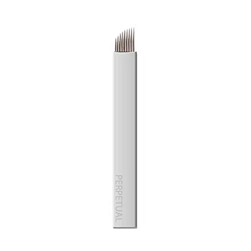 Vista 3 de Microblading Microblades Agujas de Maquillaje Permanente Micro Cuchillas Manuales Cejas Curvas Planas Flex (7 Curvas Planas/Flexibles)