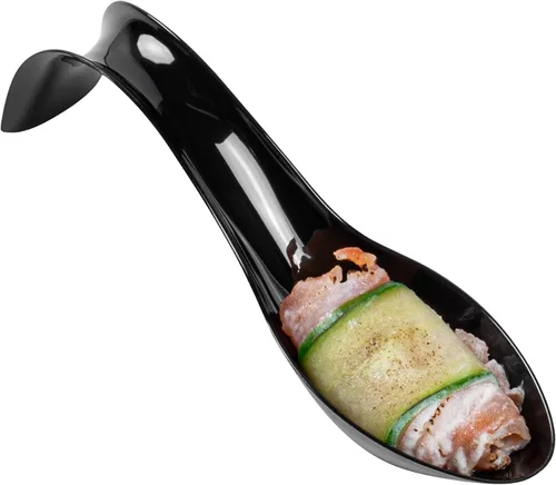Vista 2 de Restaurantware -Cucharas de lágrima de 5 pulgadas, 100 cucharas de estilete - Cuenca desechable, con sangría, cucharas de degustación de plástico