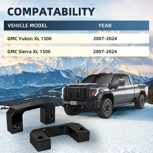 Vista 2 de Kits de elevación de nivelación de 1.5 pulgadas para modelos Chevy y GMC, Silverado 1500, Sierra, Suburban, Yukon XL, RWD/4WD, kit de reducción