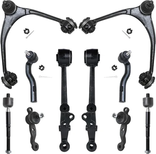 Vista 28 de Detroit Axle - Kit de suspensión delantera de 10 piezas para Jeep 2002-2004