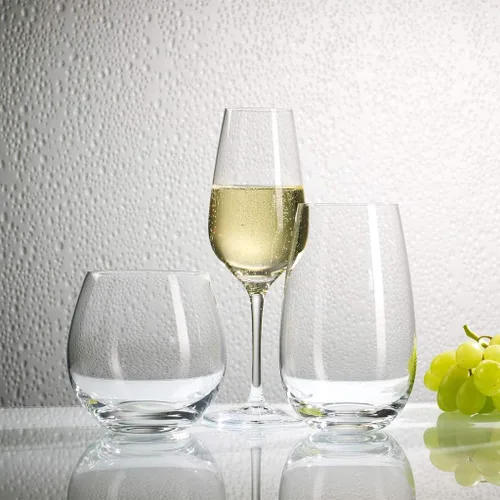 Vista 2 de Villeroy & Boch Entrée - Juego de 4 vasos de cristal, construcción apta para lavavajillas, capacidad de 20.75 onzas