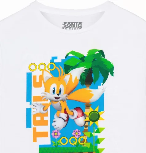 Vista 4 de Sonic The Hedgehog Camiseta para niños Diseño de Character Green Hills Producto oficial de Sonic Camiseta cómoda para jugadores jóvenes