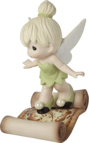 Vista 6 de Precious Moments 202035 Disney Tinker Bell Faith, Trust and Pixie Dust Bisque Figura de porcelana