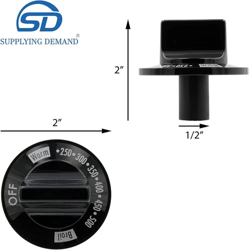 Vista 2 de Supplying Demand 74002419 7731P052-60 Gas Range Termostato Perilla Reemplazo Modelo Específico No Universal