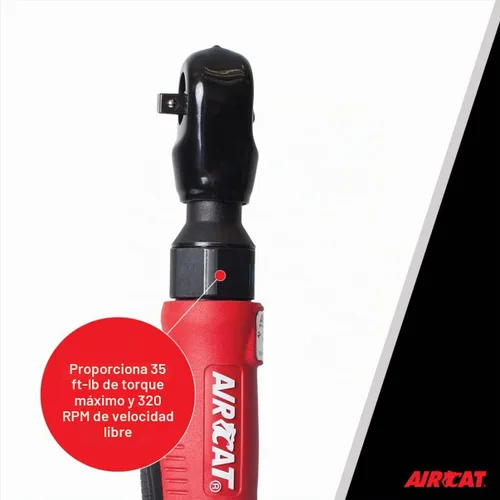 Vista 3 de AIRCAT Herramientas neumáticas 800: Trinquete compuesto 320 RPM, 35 ft-lbs Par máximo - 1/4 de pulgada