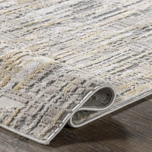 Vista 6 de nuLOOM Emersyn - Alfombra abstracta con textura contemporánea, 5 x 8, color dorado