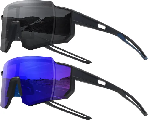 Vista 39 de STORYCOAST Lentes de sol deportivos polarizados para hombres y mujeres, para conducir, pesca, ciclismo, bicicleta de montaña, protección UV400