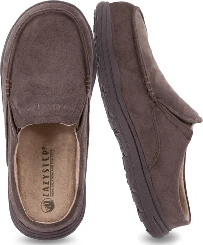 Vista 12 de LazyStep Pantuflas tipo zueco con acolchado para hombre McCoy Negro
