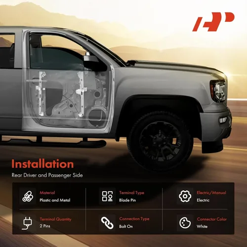 Vista 3 de A-Premium Regulador de ventanilla eléctrica con motor de repuesto para Chevrolet Silverado 1500 2500 3500 GMC Sierra 1500 HD 2500 HD Cadillac