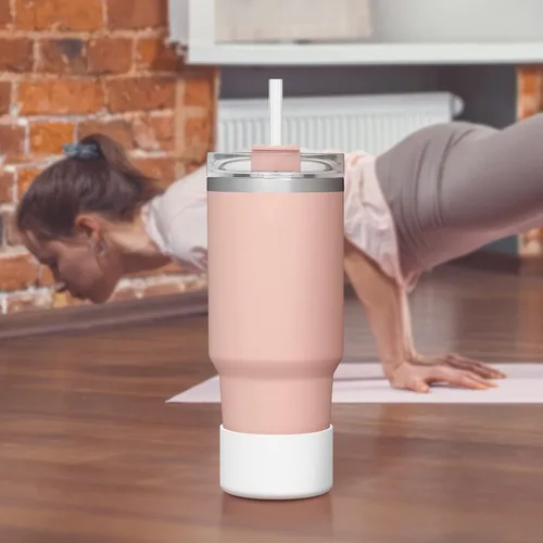 Vista 6 de 2 fundas de silicona para vaso Stanley de 30 onzas con asa, accesorios de taza para Quencher de 40 onzas e IceFlow de 20 onzas, reduce el ruido