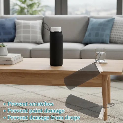 Vista 3 de 2 fundas para botella de agua, bolsa de transporte para botella de agua, 33.8 onzas, portátil, gruesa, aislada, funda protectora de neopreno