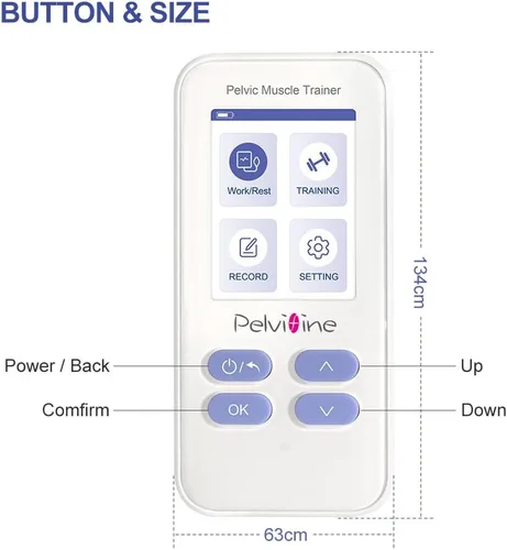 Vista 4 de Entrenador muscular pélvico para ejercitador de Kegel con sonda de sensor inflable que fortalece tu suelo pélvico