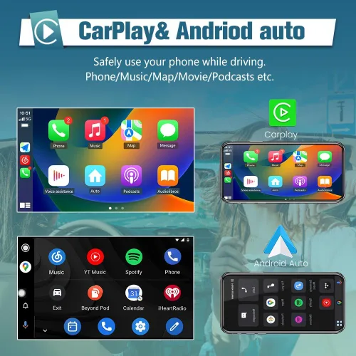 Vista 6 de AWESAFE Android 13 Estéreo de coche para Ford F150 2009 2010 2011 2012, inalámbrico Carplay Android Auto Android 9 pulgadas pantalla táctil F150