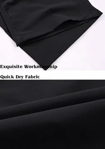 Vista 5 de MAGNIVIT Pantalones cortos de senderismo 34 para hombre, por debajo de la rodilla, de secado rápido, para trabajo al aire libre, con bolsillos