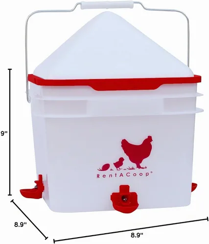 Vista 9 de Regadera de pollo de 2 galones, configuración horizontal del bebedero
