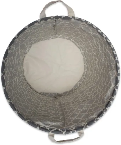 Vista 3 de DII Laundy Collection, cubo plegable recubierto de polietileno, celosía aguamarina, cesta para la ropa sucia