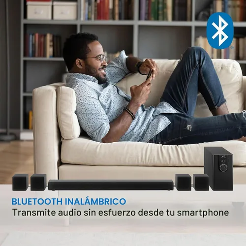 Vista 6 de Sistema de sonido envolvente iLive 5.1 con barra de sonido de 32