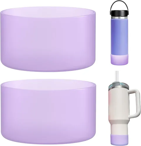Vista 34 de Paquete de 2 botas de silicona para Stanley Cup de 30 oz y 40 onzas, protector inferior antideslizante y reductor de ruido, cubierta base de vaso