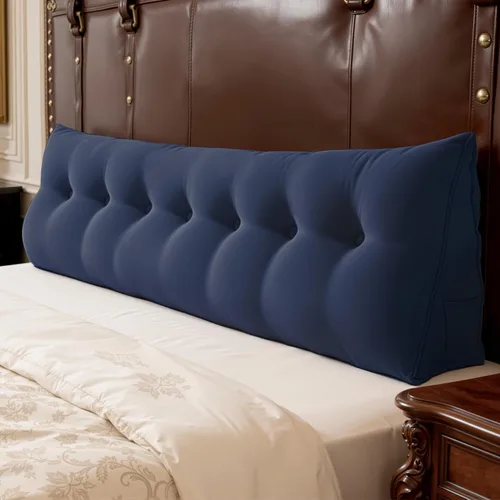 Vista 17 de WOWMAX Almohada ergonómica para cabecero para cama de tamaño matrimonial, almohadas tapizadas multifuncionales para cabecero, tableros portátiles