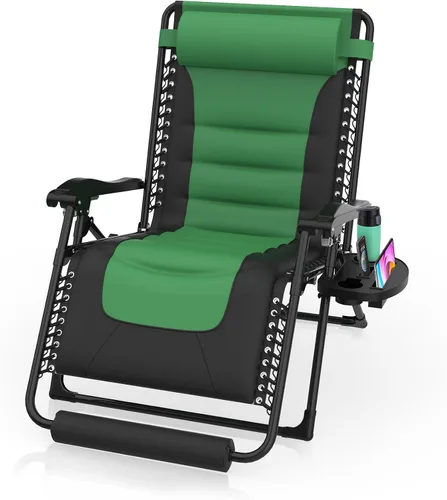 Vista 7 de Suteck - Silla de gravedad cero, sillas plegables con cerradura de aleación de aluminio Folding Patio Recliner w/Removable Pad, Adjustable