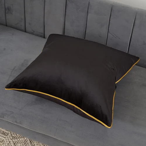 Vista 2 de Avigers - Funda de almohada decorativa de 24 x 24 pulgadas, color negro, terciopelo, cremallera oculta Relleno no incluido; acento liso occidental