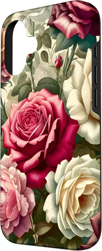Vista 2 de Funda con diseño floral para iPhone 16 con diseño floral estilo victoriano