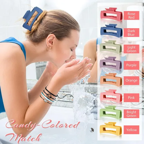 Vista 3 de 49 piezas de accesorios para mujer, pulseras de amistad con ondas de surfista, gargantilla en capas, pinzas para el cabello con garra cuadrada
