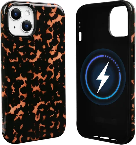 Vista 32 de NITITOP Funda magnética compatible con iPhone 11, compatible con MagSafe lindo diseño estético de leopardo ámbar tortuga para mujeres, hombres